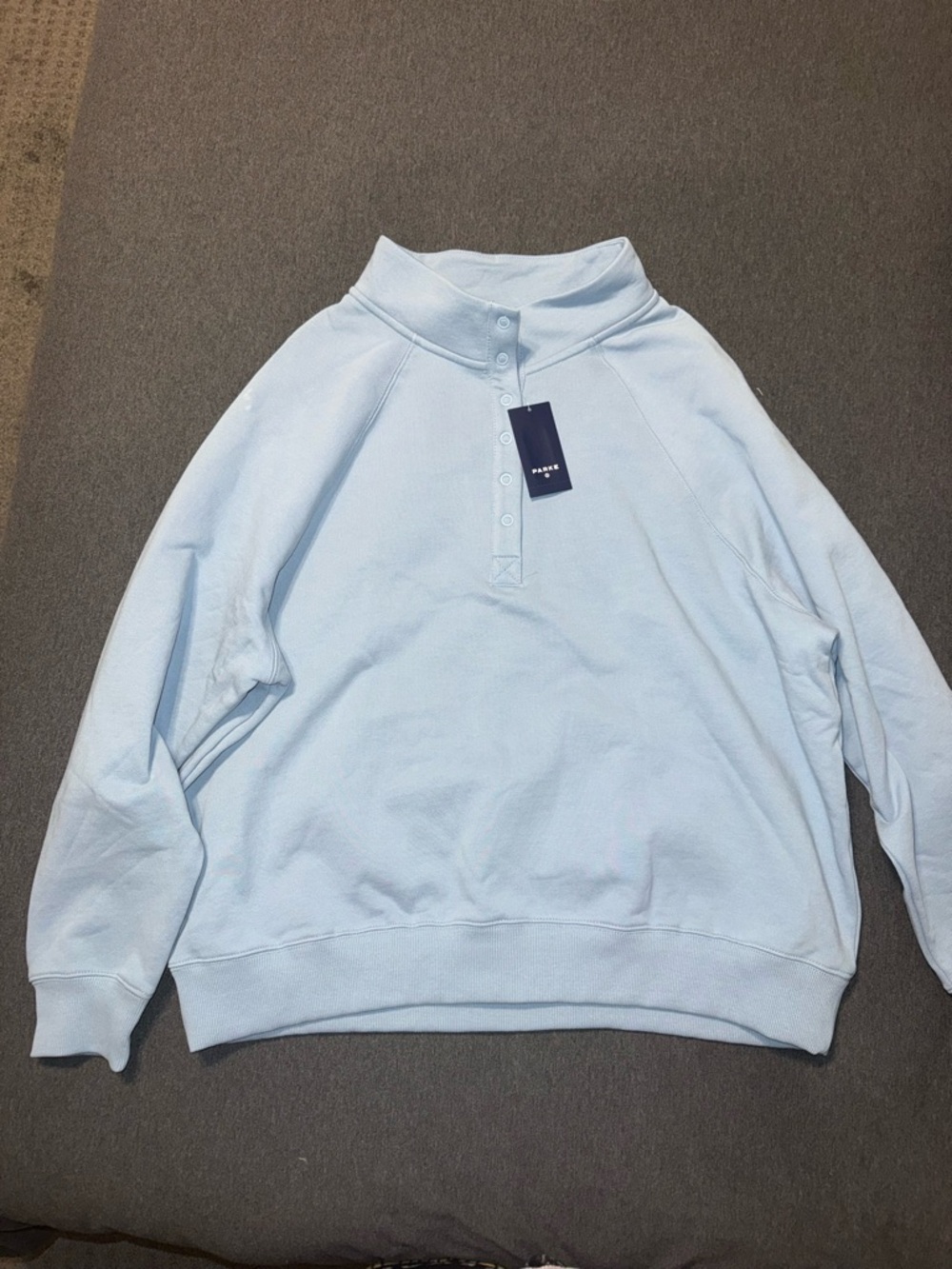 Parke x Target  Light Blue Snap-Neck Pullover size L/XL